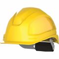 Product Image of Ceros XP250E Short Brim Non-Vented Hard Hat, 6PT Ratcheting Suspension, Type 1 Class E, Yellow, 16-13003