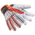 Product Image of Chrome SLT Oasis 4073 Cut, Puncture & Abrasive Resistant Gloves, Orange/Gray/White, Medium, 4073-M (8)