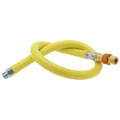 Product Image of Gas Appliance Connector Hose, Yellow Coated w/ 3/4" MNPT Fittings & Quick Disconnect (48" Length)