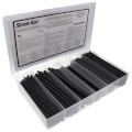 Product Image of 3/16" - 1" Thin-Wall Heat Shrinkable Black Tubing Assortment w/ Plastic Storage Case