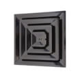 Product Image of 3-Cone Black Supply Grille w/ Pre-Molded 6" Boot & Insulated Back (2' x 2')