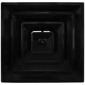 Product Image of 3-Cone Black Supply Grille w/ Pre-Molded 8" Boot & Insulated Back (2' x 2')