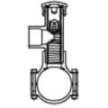 Product Image of 8" x 8" x 2" CPVC Schedule 80 Gray Hot-Tap Saddle (Saddle x Spigot)