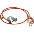 Product Image of 19 AWG, 3 Ft. Insulated Steel Cable w/ C Clamp & Alligator Clip, GCSI-AC-03