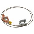 Product Image of 19 AWG, 5 Ft Flex Steel Cable w/ Alligator Clip & C Clamp, GCSP-AC-05