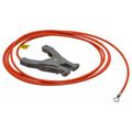 Product Image of 19 AWG, 10 Ft Insulated Steel Cable w/Hand Clamp & 1/4" Terminal, GCSI-HE-10