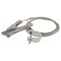 Product Image of 19 AWG, 10 Ft Flex Steel Cable w/ Hand Clamp & Alligator Clip, GCSP-AH-10