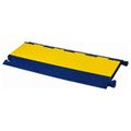 Product Image of 5 Channel, T-Shaped, Drop Over Cable Ramp, Yellow and Blue, HBLTRED5B