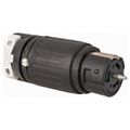 Product Image of 3P, 4 Wire 50A, Industrial Locking Connector, Non-NEMA, 125 & 250V, Black & White, CS6364C