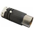 Product Image of 3P, 4 Wire 50A Industrial Locking Plug, Non-NEMA, Black & White, HBL7765C