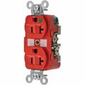 Product Image of Straight Blade Duplex Receptacle, NEMA 5-20R, 20 Amps, Grounded, HBL8300RED