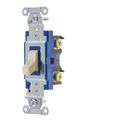 Product Image of General Purpose AC Toggle Switch, 1-Pole, 15A 120/277V AC, Back and Side Wired (Ivory), 1201I