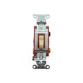 Product Image of 3 Pole 120 to 277 VAC 20 Amp Industrial Grade Toggle Three Way Switch Ivory, 1223I