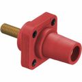 Product Image of Single Pole Female Connector, Threaded Stud , 400A, 250 VDC/600 VAC, AWG 4, Red, HBLFRSR