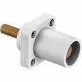 Product Image of Single Pole Male Connector, Threaded Stud, 400A, 250 VDC/600 VAC, AWG 4, White, HBLMRSW