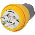 Product Image of 3P 30A Industrial Locking Plug, L16-30P, 480V, Yellow, HBL28W76