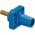 Product Image of Single Pole Female Connector, Threaded Stud , 400A, 250 VDC/600 VAC, AWG 4, Blue, HBLFRSBL