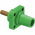 Product Image of Single Pole Female Connector, Threaded Stud , 400A, 250 VDC/600 VAC, AWG 4, Green, HBLFRSGN