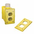 Product Image of 2 Gang Plastic Electrical Portable Outlet Box, 5.38" H x 3.18" W x 4.2" D, HBLPOB1DY