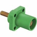 Product Image of Single Pole Male Connector, Threaded Stud, 400A, 250 VDC/600 VAC, AWG 4, Green, HBLMRSGN