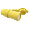 Product Image of 2P 3 Wire 15A Commercial Straight Blade Connector, Water Tight, 5-15R, 125 VAC, Yellow, HBL15W47