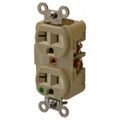 Product Image of Straight Blade Duplex Receptacle, NEMA 5-20R, 20 Amps, Self-Grounding, Ivory, HBL8300I