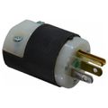 Product Image of 2P 3 Wire 15A Straight Blade Plug Hospital, 5-15P, 125 VAC, Black & White, HBL8215C