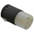 Product Image of 2P 3 Wire 15A Straight Blade Connector Hospital, 5-15R, 125 VAC, Black & White, HBL8219C