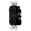 Product Image of Straight Blade Duplex Receptacle, NEMA 5-20R, 20 Amps, Self-Grounding, Brown, HBL8300