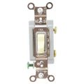 Product Image of 1 Pole, 120 to 277 VAC, 15 Amp, Industrial Grade Toggle Wall Switch, Ivory, HBL1201I