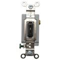 Product Image of 1 Pole, 120 to 277 VAC, 20 Amp, Industrial Grade Toggle Wall Switch, Black, HBL1221L