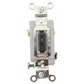 Product Image of 3 Pole, 120 to 277 VAC, 20 Amp, Industrial Grade Key Lock Three Way Switch, Black, HBL1223L
