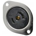 Product Image of 2P 3 Wire 125 VAC, 15 Amp, ML-2R NEMA, Self Grounding Receptacle, Black, HBL7596