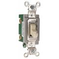 Product Image of 2 Pole, 120 to 277 VAC, 30 Amp, Industrial Grade Toggle Wall Switch, Ivory, HBL3032I