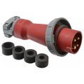 Product Image of 4 Pin, Pin & Sleeve Male Plug, 3 Pole, 20A, 480v, Red, HBL420P7W