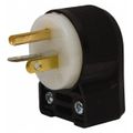 Product Image of 2P 3 Wire 20A Straight Blade Angled Plug 5-20P, 125 VAC, Black & White, HBL5366CA
