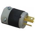 Product Image of 2P 3 Wire 20A Straight Blade Plug 6-20P, 250VAC, Black & White, HBL5466C
