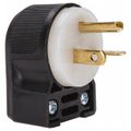 Product Image of 2P 3 Wire 20A Straight Blade Angled Plug 6-20P, 250VAC, Black & White, HBL5466CA