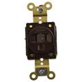 Product Image of Straight Blade Single Receptacle, NEMA 5-15R, 15A, Self-Grounding, Brown, HBL5261