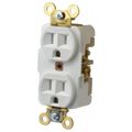 Product Image of Straight Blade Duplex Receptacle, NEMA 5-15R, 15A, Self-Grounding, White, HBL5262W