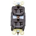 Product Image of Straight Blade Duplex Receptacle, NEMA 5-20R, 20 Amps, Self-Grounding, Brown, HBL5362