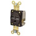 Product Image of Straight Blade Single Receptacle, NEMA 6-15R, 15A, Self-Grounding, Brown, HBL5661