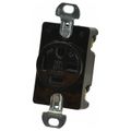 Product Image of Straight Blade Single Receptacle, NEMA 15-20R, 20 Amps, Self-Grounding, Black, HBL8420