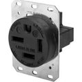 Product Image of Straight Blade Single Receptacle, NEMA 15-50R, 50As, Self-Grounding, Black, HBL8450A