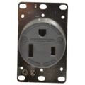 Product Image of Straight Blade Single Receptacle, NEMA 6-50R, 50As, Self-Grounding, Black, HBL9367
