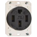 Product Image of Straight Blade Single Receptacle, NEMA 14-50R, 50As, Self-Grounding, Black, HBL9450A