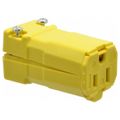 Product Image of 2P 3 Wire 15A Straight Blade Connector 5-15R, 125 VAC, Yellow, HBL5969VY
