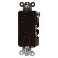 Product Image of Straight Blade Duplex Receptacle, NEMA 5-20R, 20 Amps, Self-Grounding, Brown, HBL2162