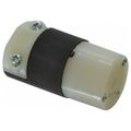 Product Image of 2P 3 Wire 15A Industrial Locking Connector, L6-15R, 250V, Black & White, HBL4579C