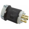 Product Image of 2P 3 Wire 20A Industrial Locking Plug, L6-20P, 250V, Black & White, HBL2321